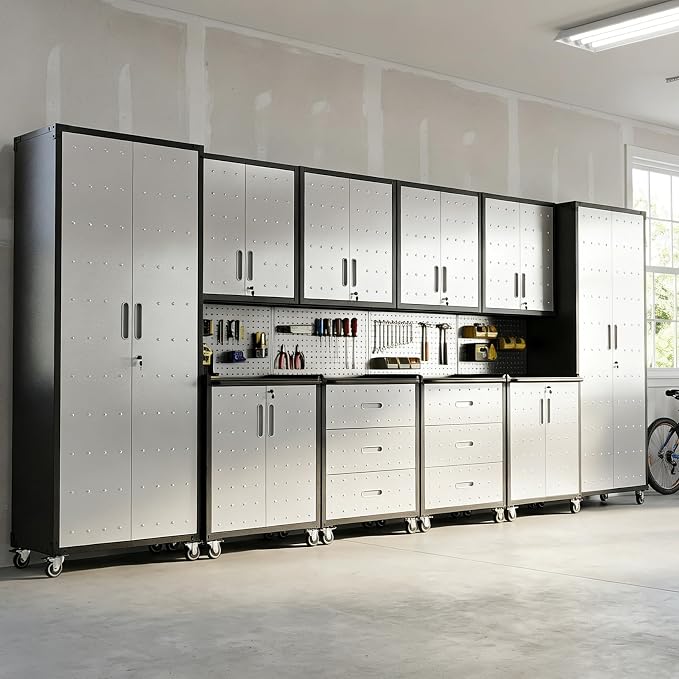 10-Piece Heavy Duty Steel Garage Cabinet System by VIYET