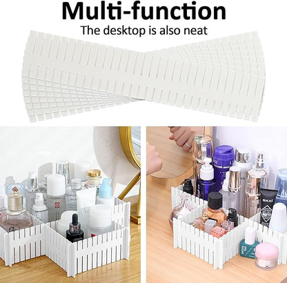 14.5 in White Adjustable Drawer Dividers, TWUTGAYW 8PC DIY Grid Drawer - Image 5