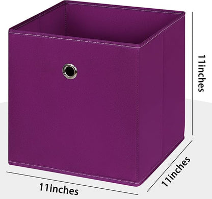 Foldable Storage Cubes Bins, 11 Inch Cloth Storage Cube Fabric Storage Box - Image 2