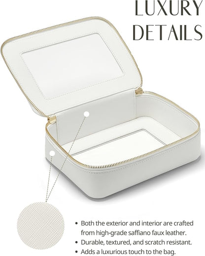 Popvibe Clear Makeup Bag Travel Cosmetic Case Transparent Toiletry Bag - Image 7