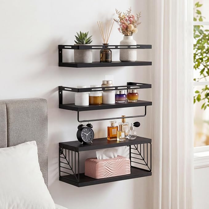 Fixwal Wall Mounted Bathroom Shelves Over Toilet | Wall Shelf - Image 8