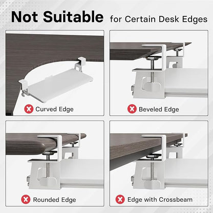 BONTEC KMT01 Under Desk Keyboard Tray, Pull-Out Keyboard & Mouse Platform - Image 3
