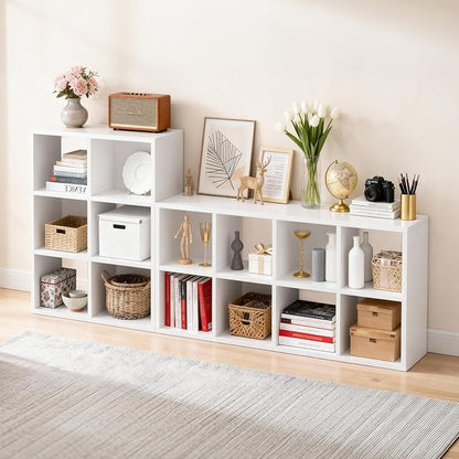 LUCKLIFE 6-Cube Storage Organizer, Stackable Modular Bookcase Shelf - Image 7