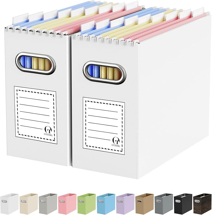 Portable Collapsible Cardboard File Box by Oterri