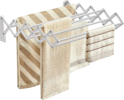 SONGMICS Clothes Drying Rack, Wall-Mounted Drying Rack Clothing, Small by Unknown