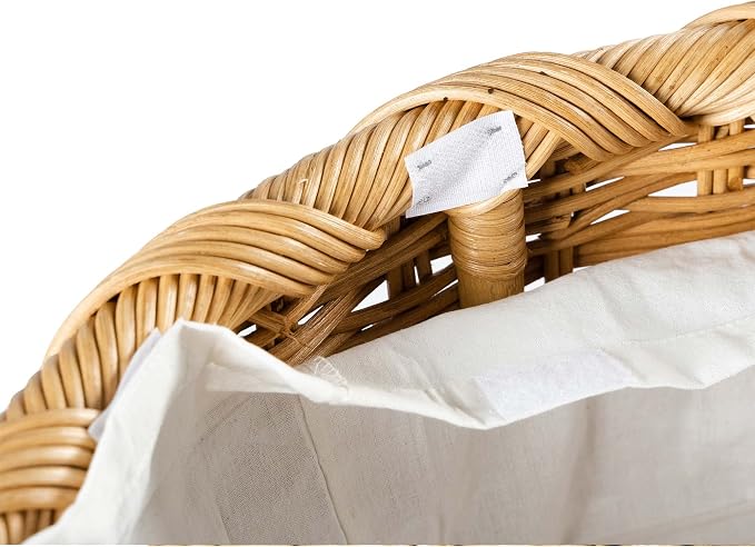 The Basket Lady Round Wicker Laundry Hamper, Extra Large, 23 in Dia x 28 in H - Image 7