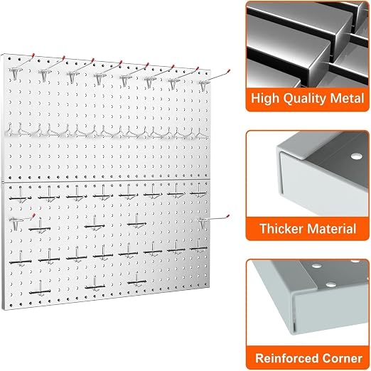 TORACK 2-Pack 12x24 inch Metal Pegboard Panels - Image 4