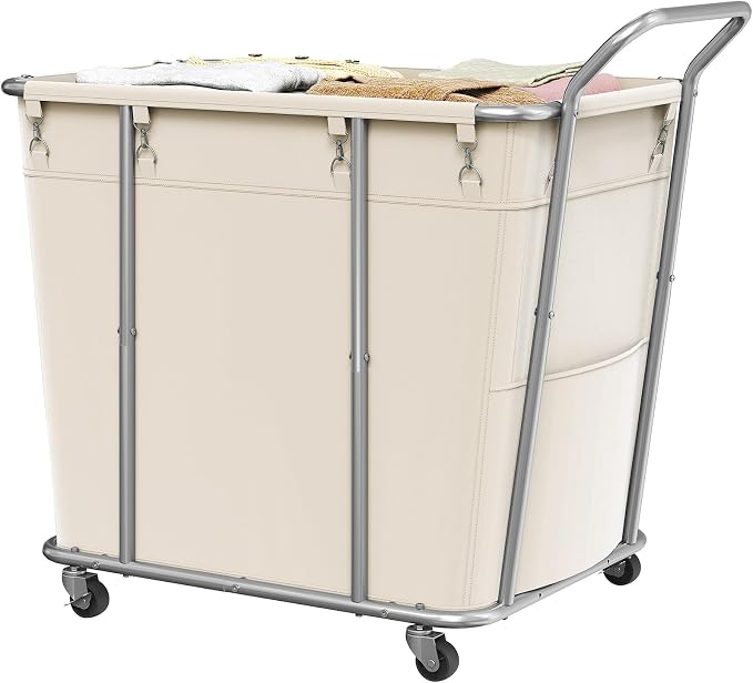 CHOEZON Laundry Sorter, 313L Large Laundry Basket, Rolling Hamper, Minimalist - Image 8