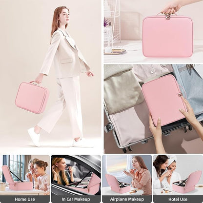 Makeup Case with Mirror and Lights, Travel Makeup Bag with Lighted Mirror - Image 6