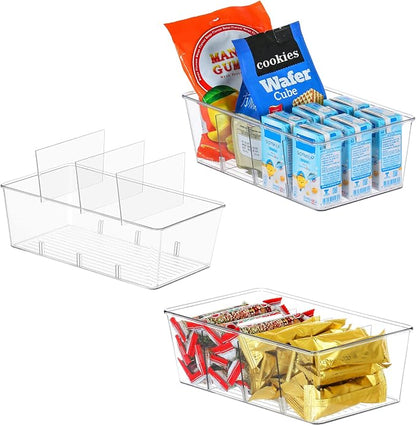 wilfox Pantry Organization, 3 Pack Clear Organizer Bins - Image 7