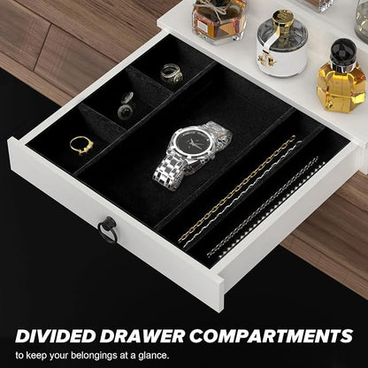 upcessory Cologne Organizer for Men, 4 Tier White Wood Perfume Organizer - Image 3