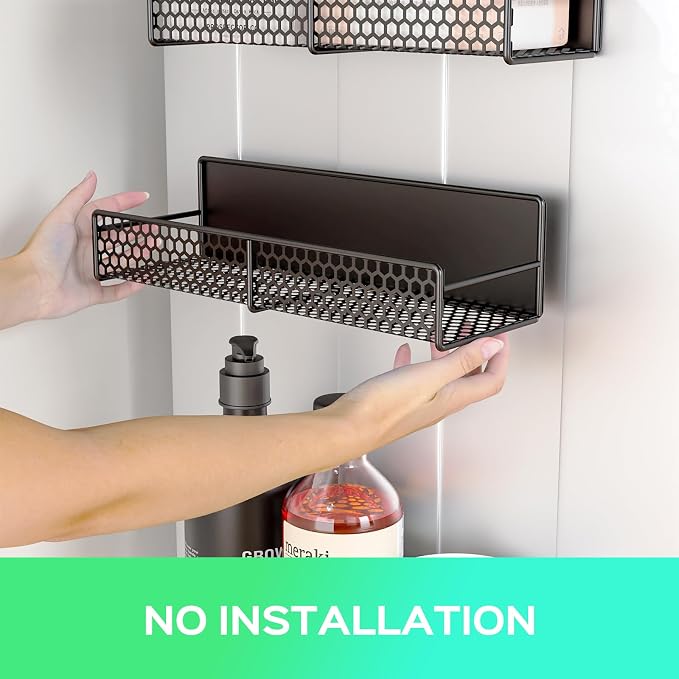 5-Pack Magnetic Shelves for Laundry Room Organization, Strong Hold Refrigerator - Image 6