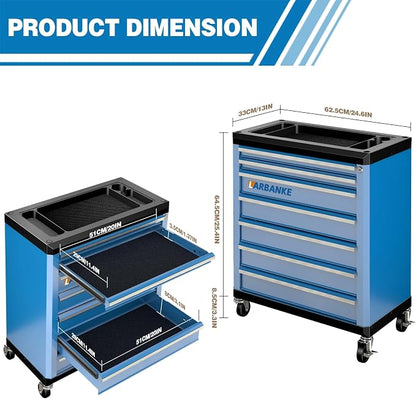 LARBANKE 7-Drawer Rolling Tool Chest - Image 3
