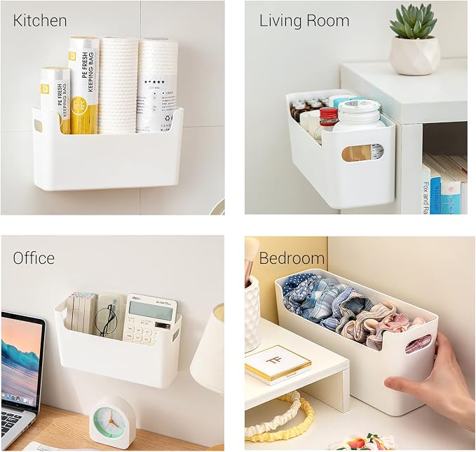 2 Pack Cabinet Door Organizer Adhesive Mount Kitchen Wrap Organizer Container - Image 5