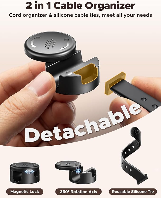 8 Pack Cord Organizer Clips - Image 2