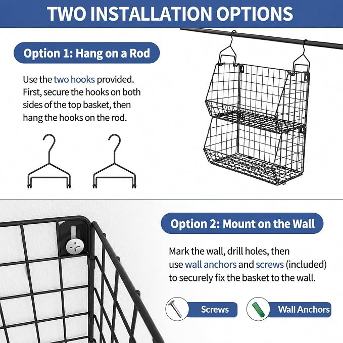 2-Tier Dog Storage Organizer, Metal Hanging Closet Organizer - Image 4