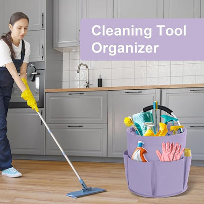 Cleaning Caddy with Handle, Cleaning Products Organiser, 17L Foldable Storage - Image 4