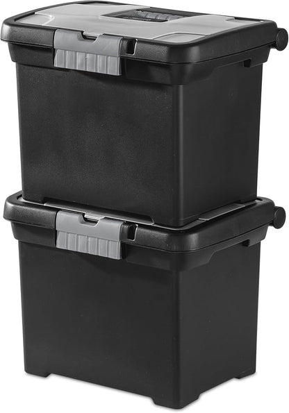 Sterilite Portable File Box, Letter File Storage Bin - Image 8