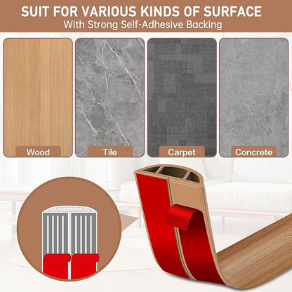 Floor Cord Cover Self Adhesive Cord Hider Floor Extension Cord Covers - Image 4