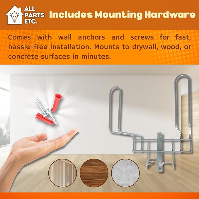 Deluxe Vacuum Hose Hanger – Heavy Duty Metal Wall Mount Storage Rack - Image 7