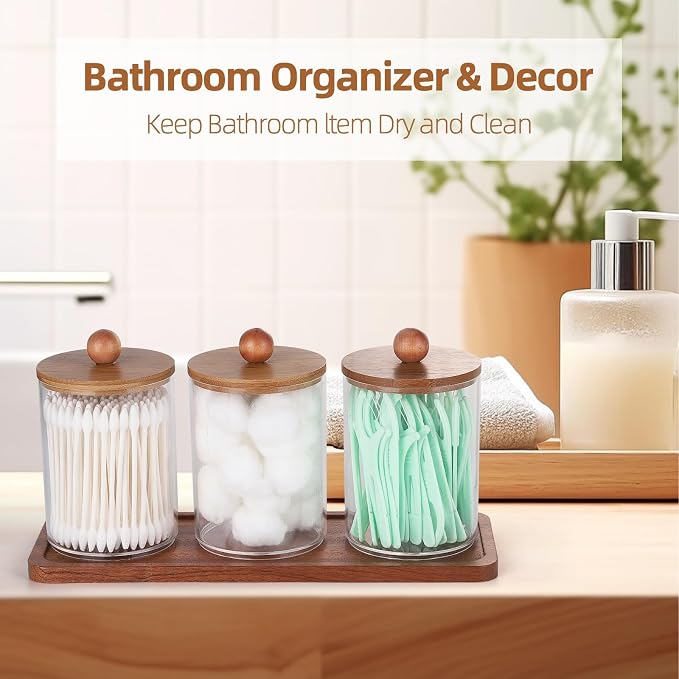 Tbestmax Qtip Holder with Vanity Tray - Image 6