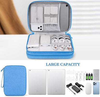 FYY Electronic Organizer, Extra Large Travel Cable Organizer Bag Pouch Portable - Image 6