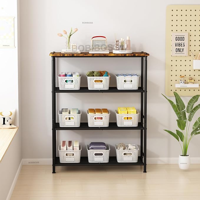 White Plastic Storage Baskets - Image 8