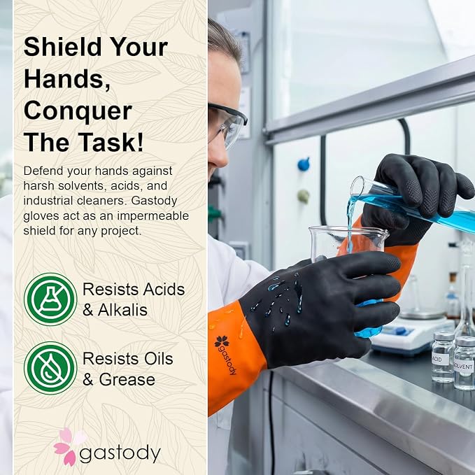Gastody™ - Chemical Resistant Gloves, Heavy Duty Safety Work Gloves, Resist Acid - Image 2