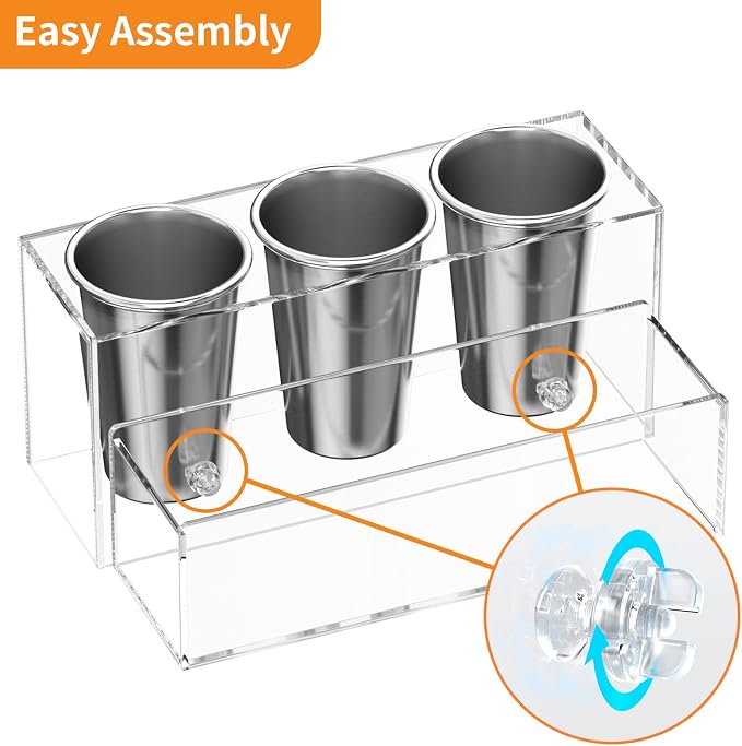 NIUBEE Hair Tool Organizer, Acrylic Hair Dryer and Styling Holder, Bathroom - Image 7