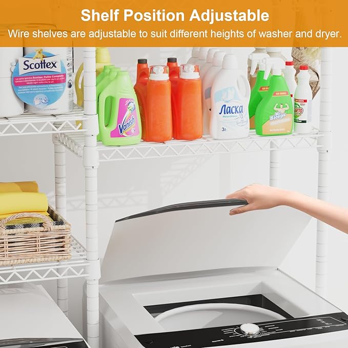 U15 Over Washer and Dryer Storage Shelves, Laundry Above Washer Dryer Storage - Image 5