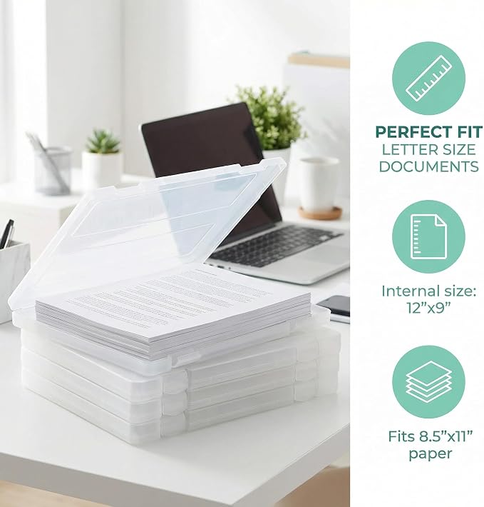Hiceeden 4 Pack Plastic File Project Case - Image 8