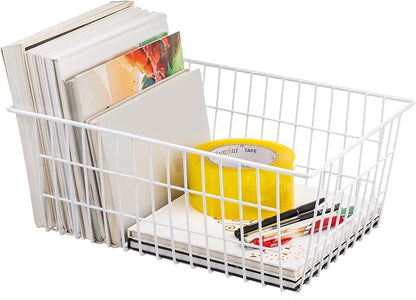 Redrubbit Wire Storage Baskets, Large Farmhouse Metal Freezer Basket Storage - Image 2