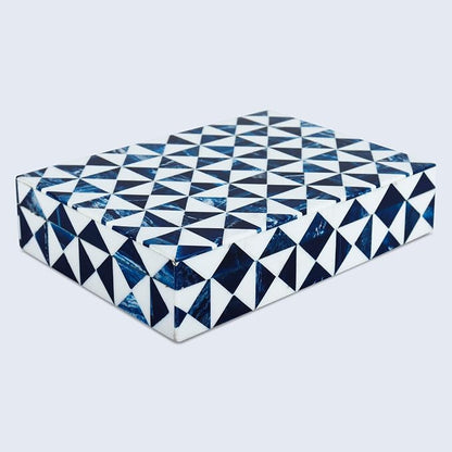 Handicrafts Home Blue and White Decorative Storage Box - Image 7