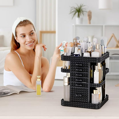 360 Rotating Makeup Organizer for Vanity, Large Skin Care Organizer - Image 8