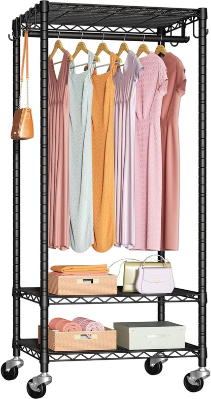 FUTASSI P6 Mini Rolling Clothes Rack Heavy Duty, Clothing Racks by FUTASSI