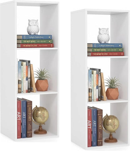 POWERSTONE 3 Cube Storage Organizer Set of 2, 3 Tier Cubby Bookshelf by POWERSTONE%C2%AE