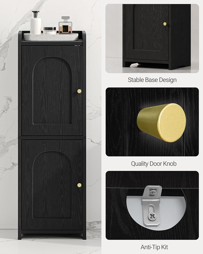 Hzuaneri Bathroom Storage Cabinet, Small Corner Floor Cabinet - Image 5