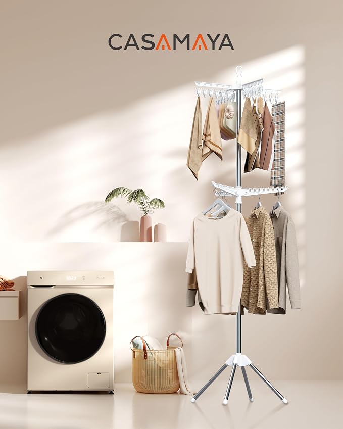 CASAMAYA Clothes Drying Rack Foldable, 72 inch 2 Tier Laundry Drying Rack - Image 7