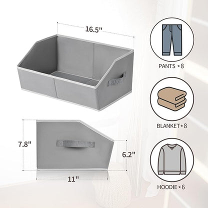 Trapezoid Storage Baskets for Shelves - Image 2