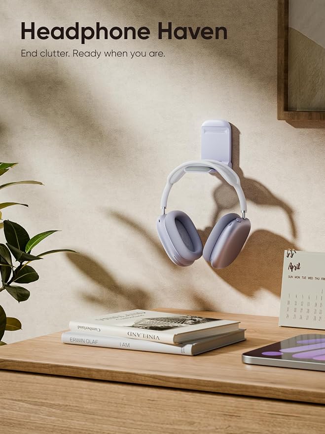 MAMUVIMO Headphone Stand, 2 Pack Headset Stand Foldable＆Sticky, Headphone - Image 2