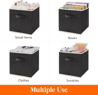 Lifewit Storage Cubes, 11 Inch Organizer Bins, 18L Black, 16 Packs | Foldable - Image 5