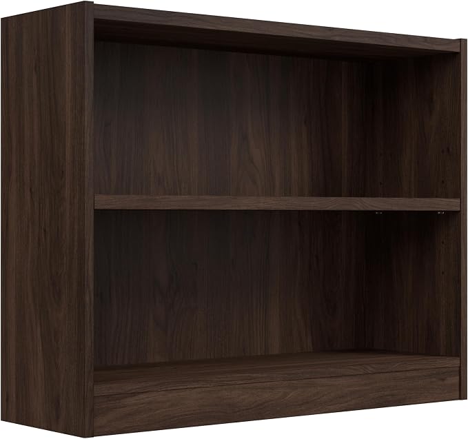 Bush Furniture Universal Small 2 Shelf Bookcase in Black Walnut, Low Storage by BushBusinessFurniture