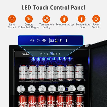 24 Inch Outdoor Beverage Refrigerator Cooler, Stainless Steel Wide Refrigerator - Image 5