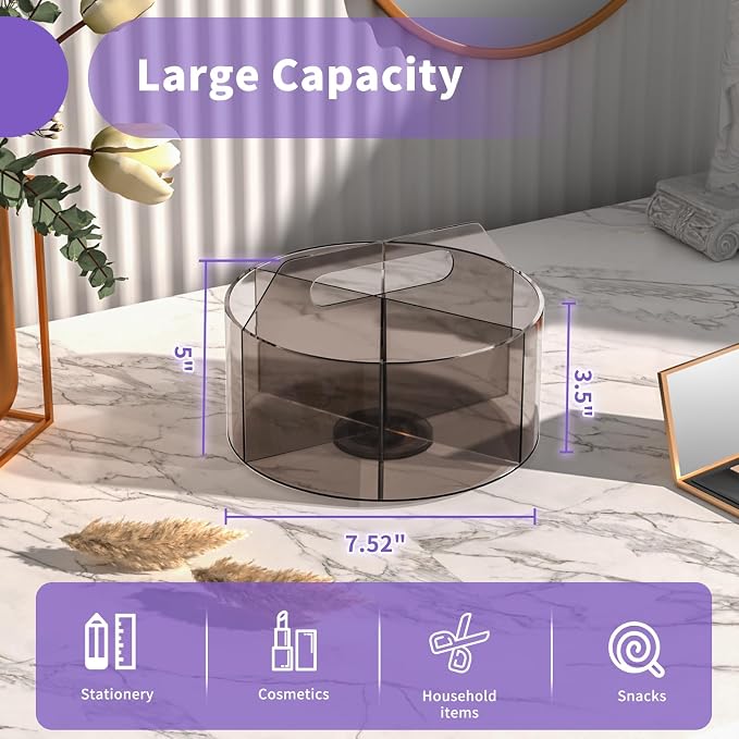 Acrylic Pen Organizer, 360 Degree Rotating Desk Organizer - Image 5