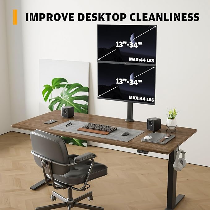 HEMUDU Dual Monitor Articulating Desk Mount Arm Stand - Image 5
