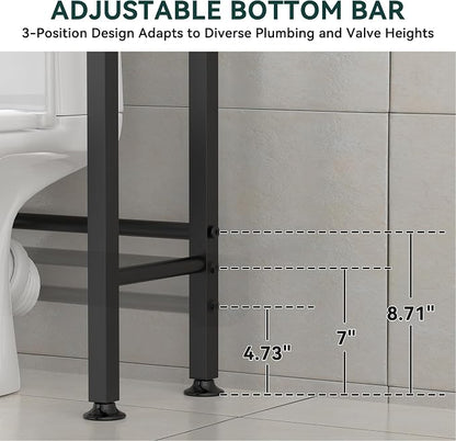 GloTika 4-Tier Over The Toilet Storage, 69.3" H, 150lb Capacity, Carbon Steel - Image 4