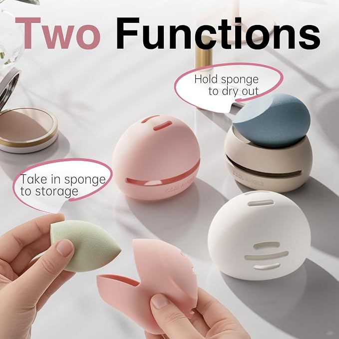 Makeup Sponge Holder Silicone Beauty Sponge Holder Makeup Blender Case - Image 2