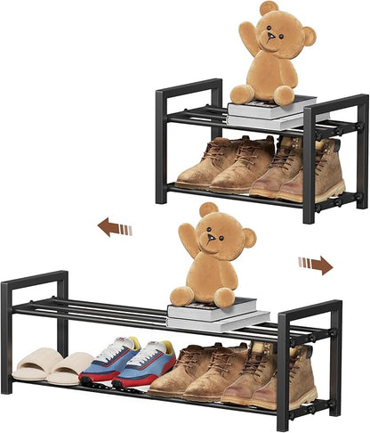 2-Tier Expandable Shoe Rack, Adjustable Shoe Shelf Storage Organizer Heavy Duty by HDDTTZFURNITUREMAKEYOURDALIYLIVEBETTERANDBETTER