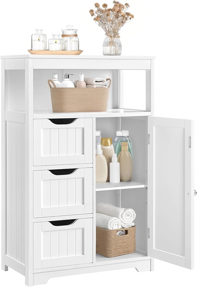 Yaheetech Bathroom Floor Cabinet Wooden Storage Organizer by Unknown