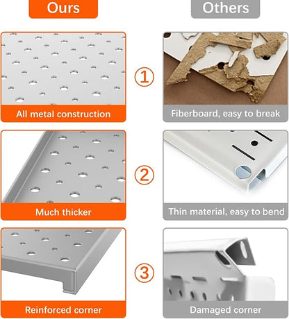TORACK 4Pcs 12"x16" Metal Pegboard Panels - Image 6
